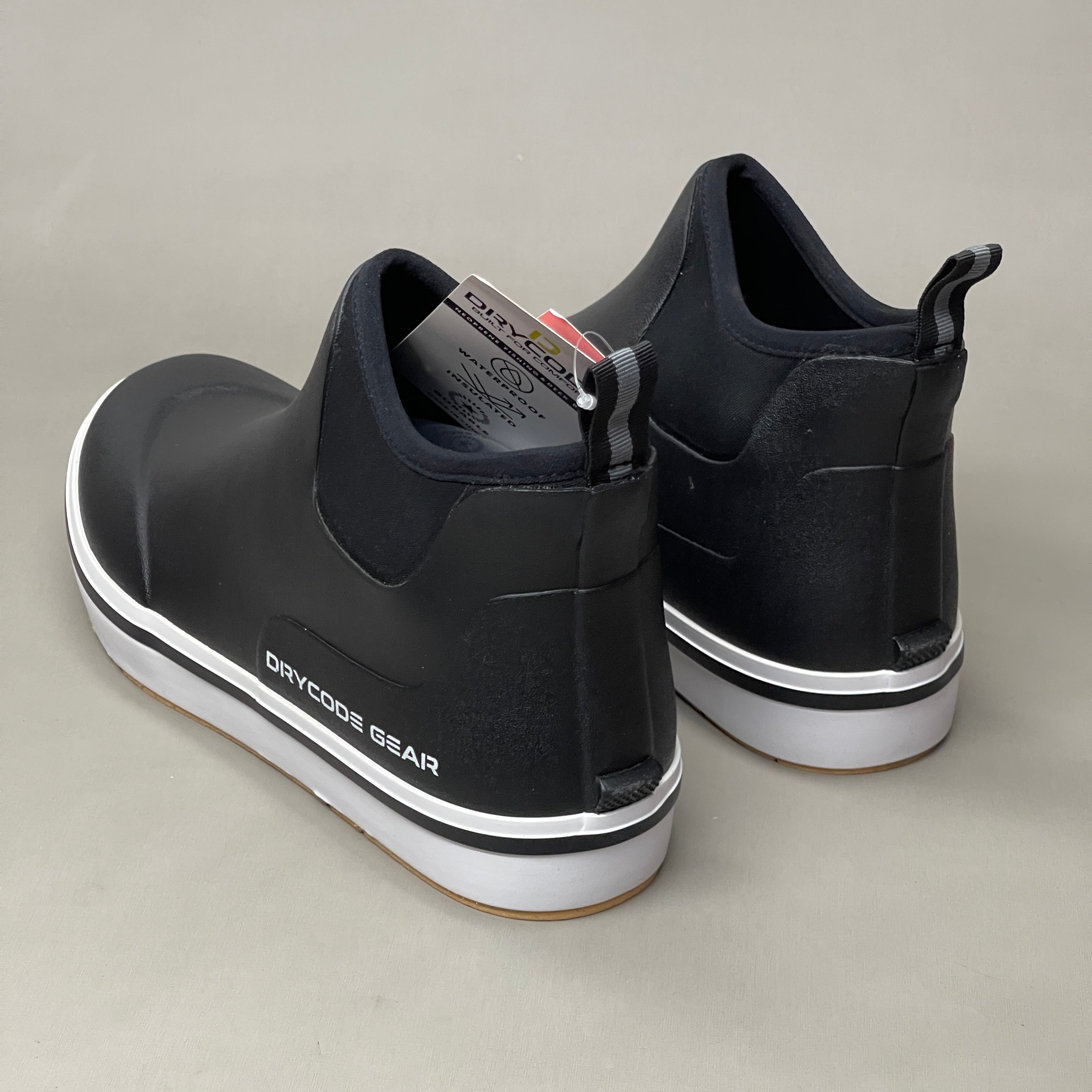DRYCODE Deck Fishing Boots – Unisex Anti-Slip Ankle Boots Sz M 9 008-2--BK9 (New)