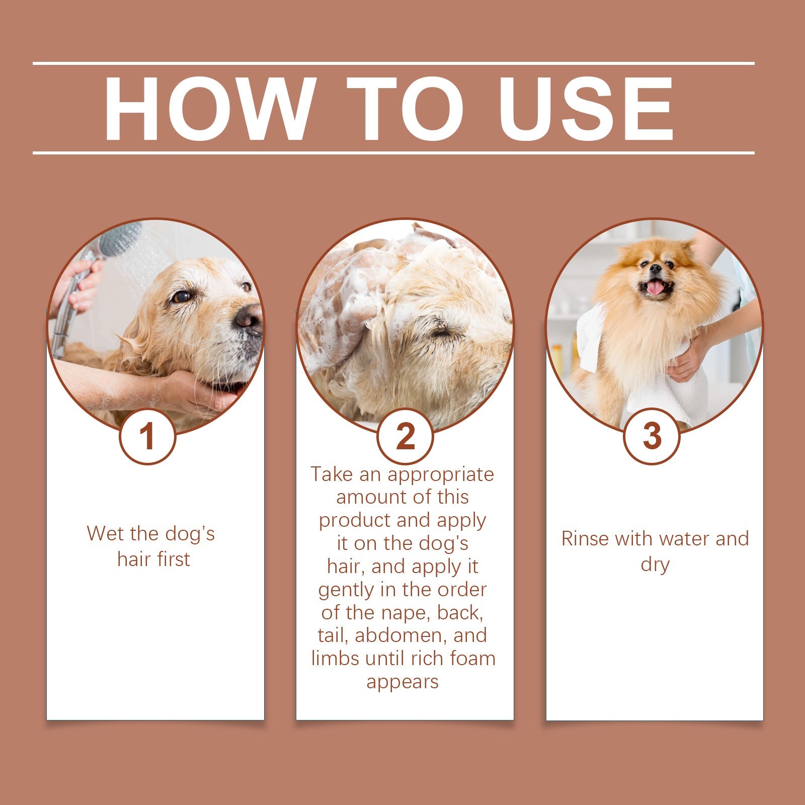 Shampoo For Dogs Gentle Cleansing Shampoo For Dog Hair Moist, Smooth And Tangle-Free