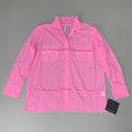 NORMA KAMALI Nk Shirt w/ Faux Pockets Sz M/38 Candy Pink ST1236MS963966