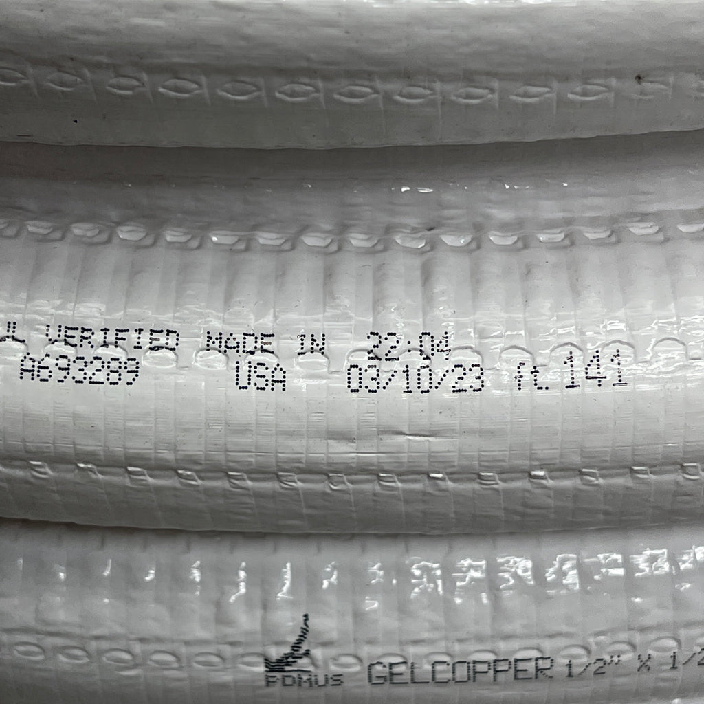PDM GelCopper PreInsulated Copper Roll 1/2" Copper 1/2" Ins. 164 ft F100.GUS1216412 (New)