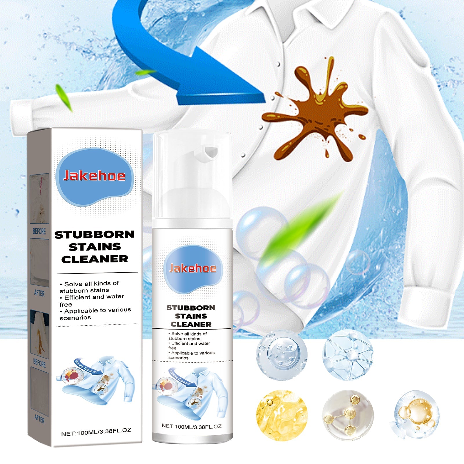 Dry Cleaning Agent For Oil Stains, Soft Cleaning Agent For Deep Cleaning And Protective Clothin