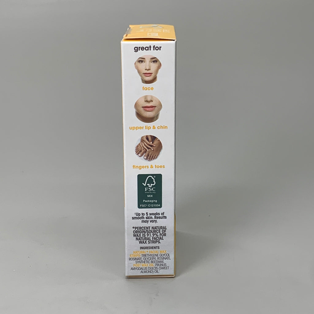 NADS Natural Facial Wax Strips Vegan With Post Wax Oil 6501EN06 (New)