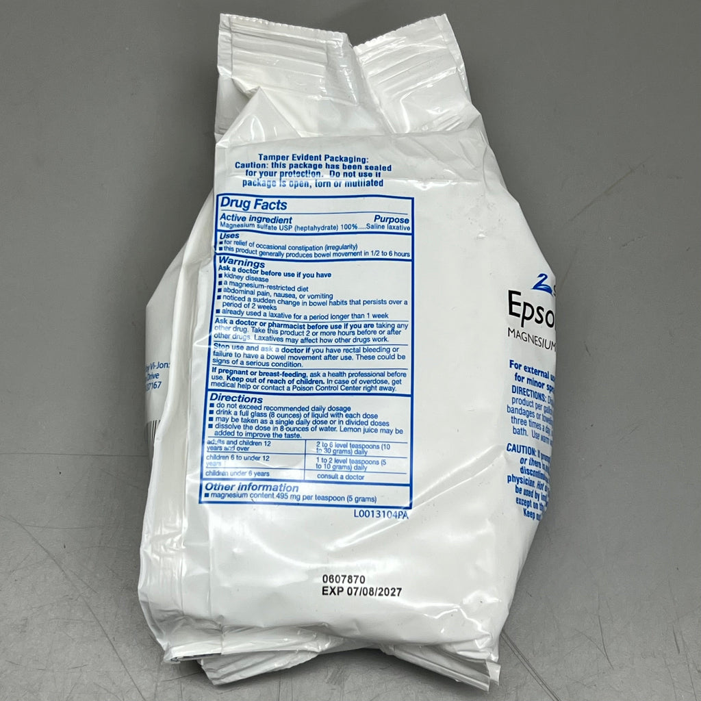 SWAN Epsom Salt Magnesium Sulfate U.S.P 16 oz Each BB 07/27