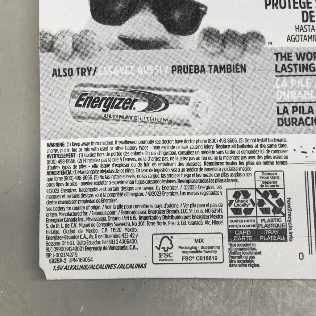 ENERGIZER MAX (4 PACK, 8 Total Batteries) AAA Alkaline Battery E92BP-2