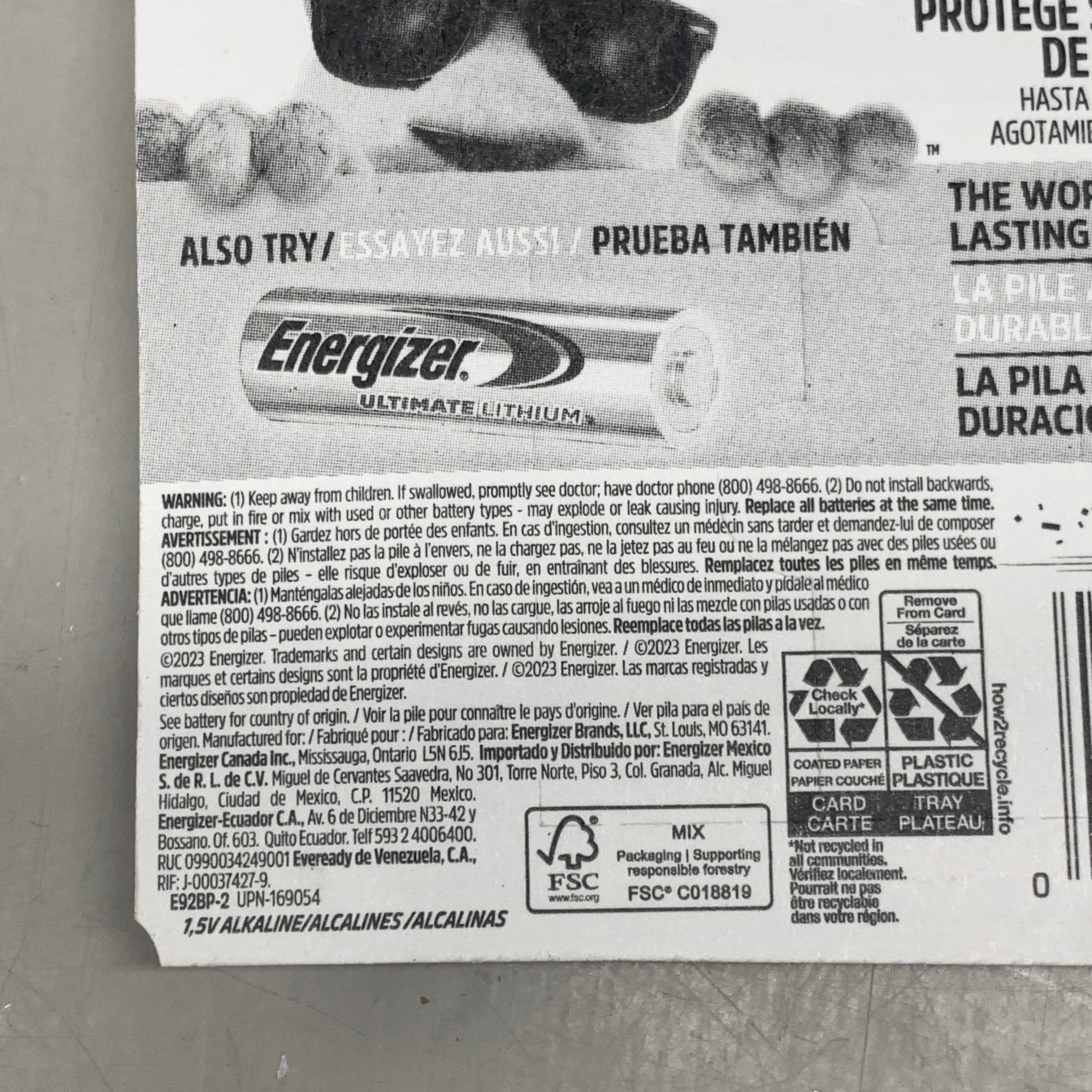 ENERGIZER MAX (4 PACK, 8 Total Batteries) AAA Alkaline Battery E92BP-2