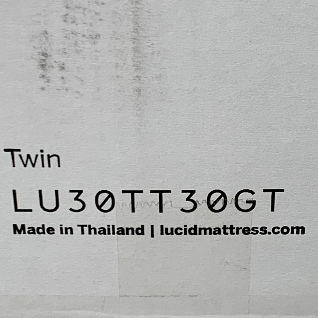 LUCID 3" Gel Memory Foam Mattress Topper Twin Blue LU30TT30GT New