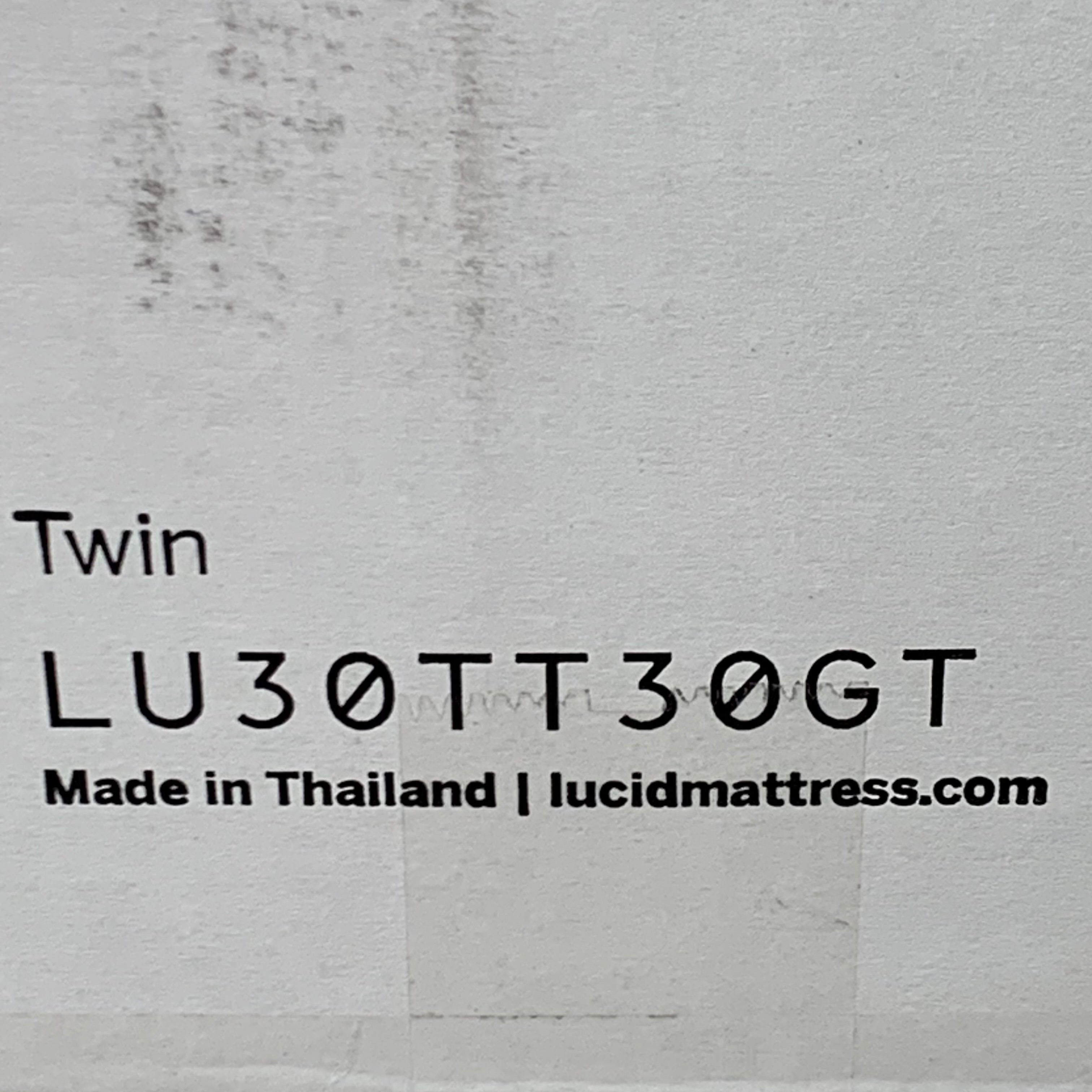 LUCID 3" Gel Memory Foam Mattress Topper Twin Blue LU30TT30GT New