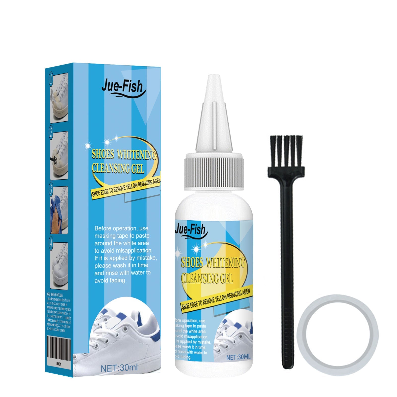 White Shoes Cleaner, White Shoes Strong Stain Removal Decontamination Yellow Whitening Cleaner