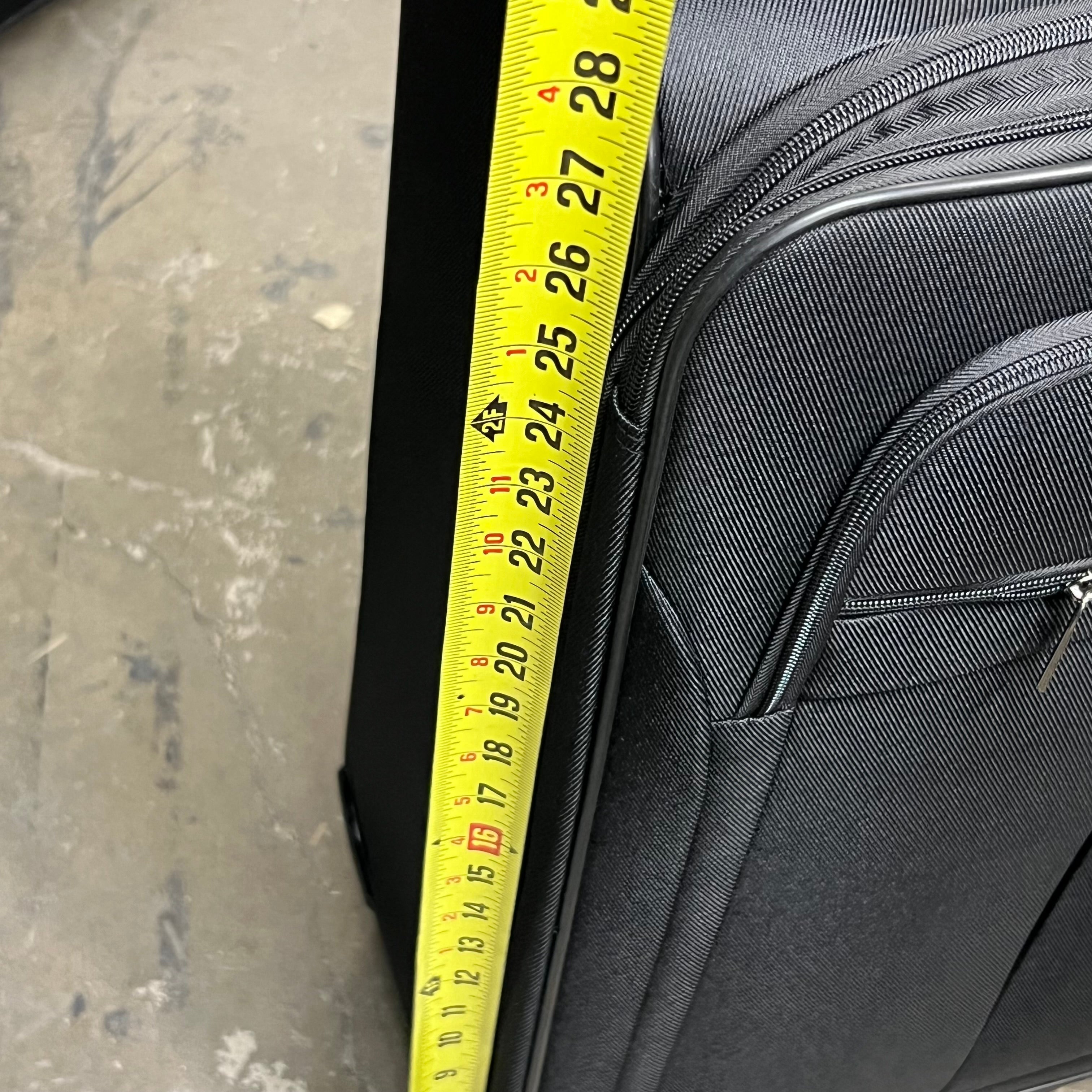 DEJUNO (3 PACK) Lightweight Expandable Spinner Luggage Suitcase Set Black 2302DJBF