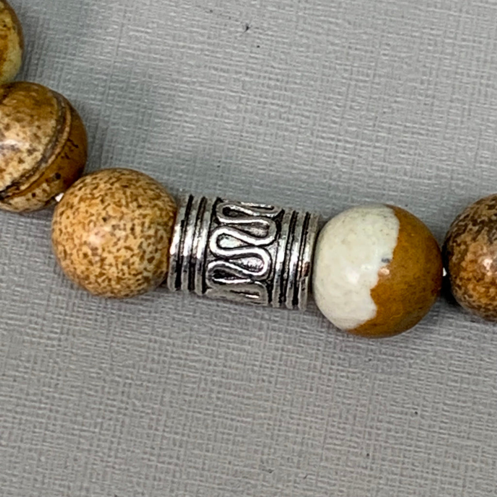 BEST WHOLESALE (12 PACK) Assorted Beaded Light Brown Crystal Bracelets 3"