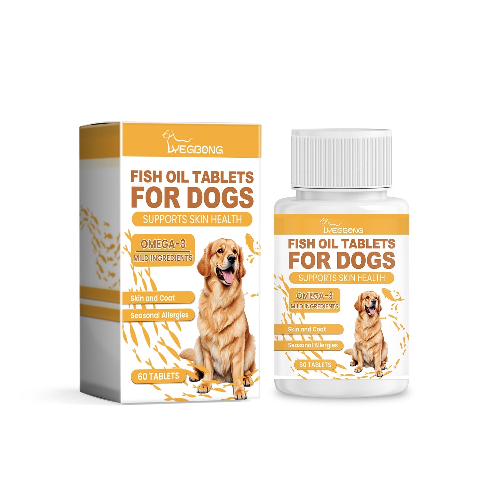 Dog Multi-Dimensional Fish Oil Tablet Pet Dog Hair Care Moisturize Skin Care Pet Health