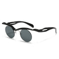 New Sunglasses Women's Round Frame Sunglasses Men's Trendy Ins Alien Half Frame Eyebrow Personalized Sunglasses