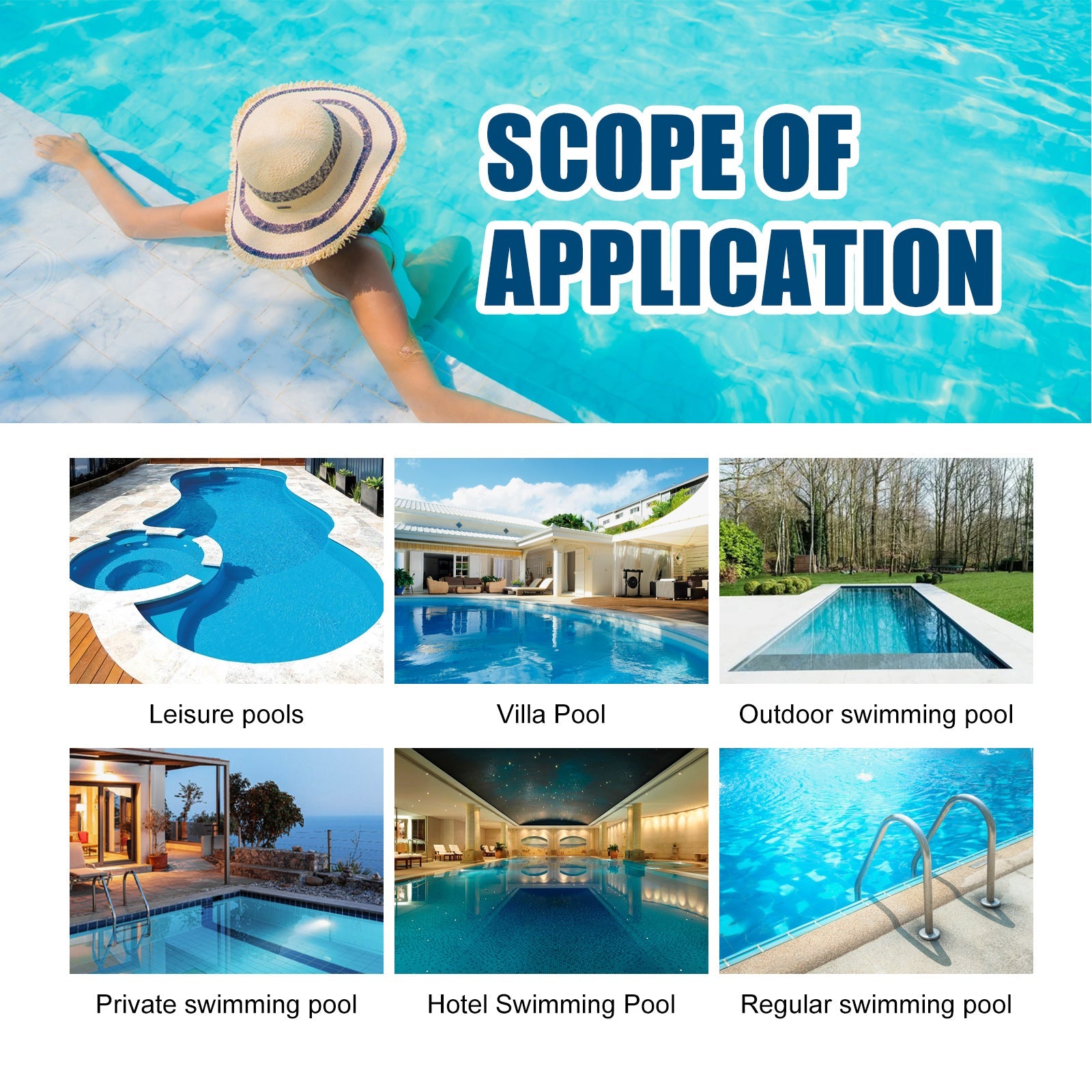 Pool Chlorinated Tablet, Water Quality Cleaning, Odor Removal Instant Multi-Functional Effervescent Tablet