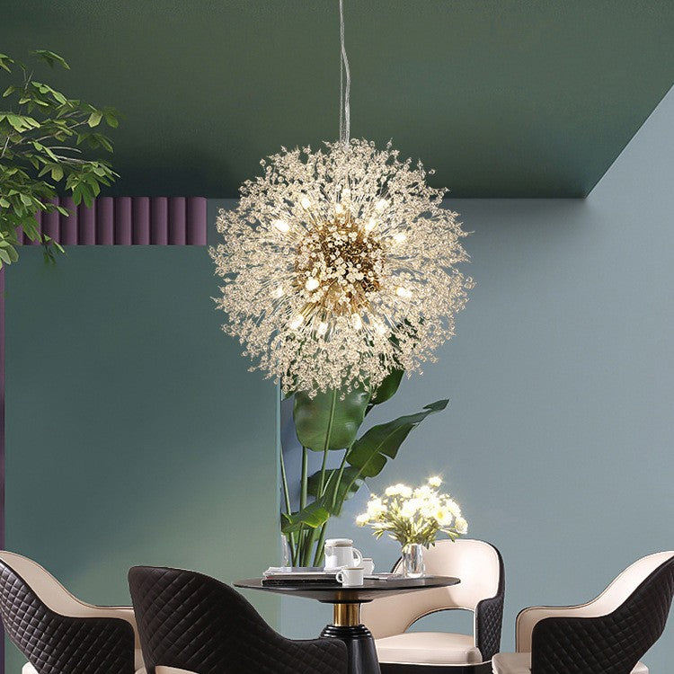Nordic Creative Dandelion Chandelier Bedroom Bar Counter Luxury Living Room Lighting Fixture