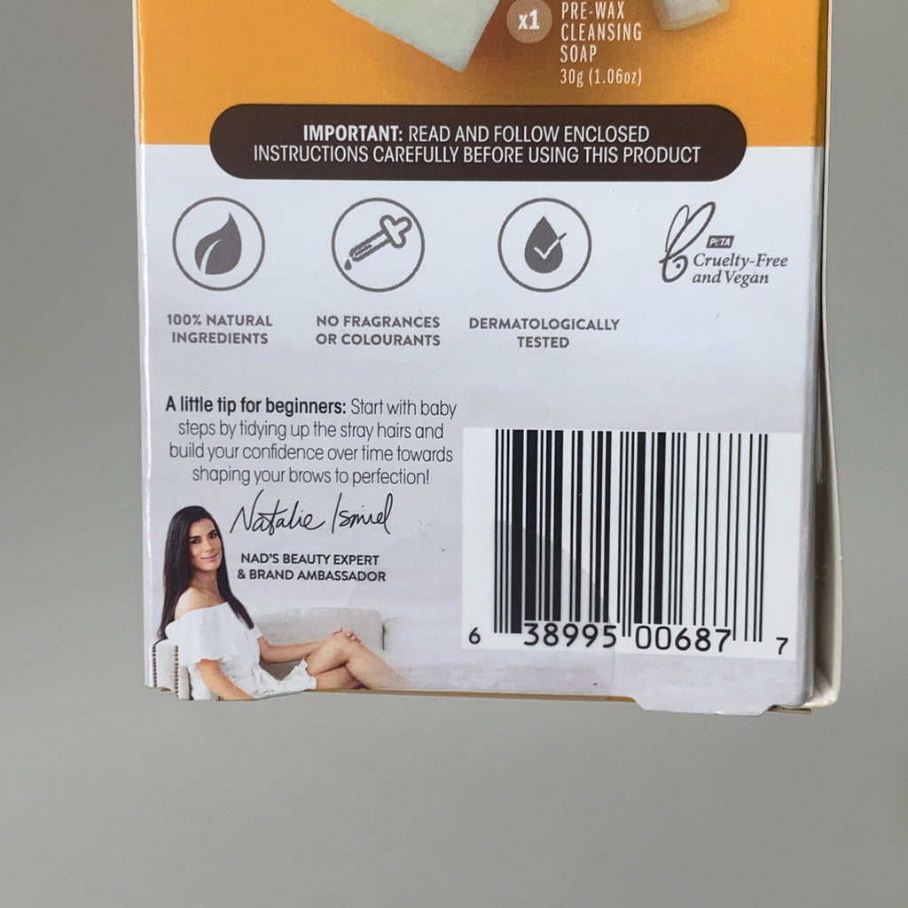 NADS 3 PK Natural Precision Eyebrow Wand Waxing Kit 0.2oz 6877EN06