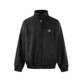 Simple Embroidery  Velvet  Stand Collar Loose Fit  Jacket Outerwear