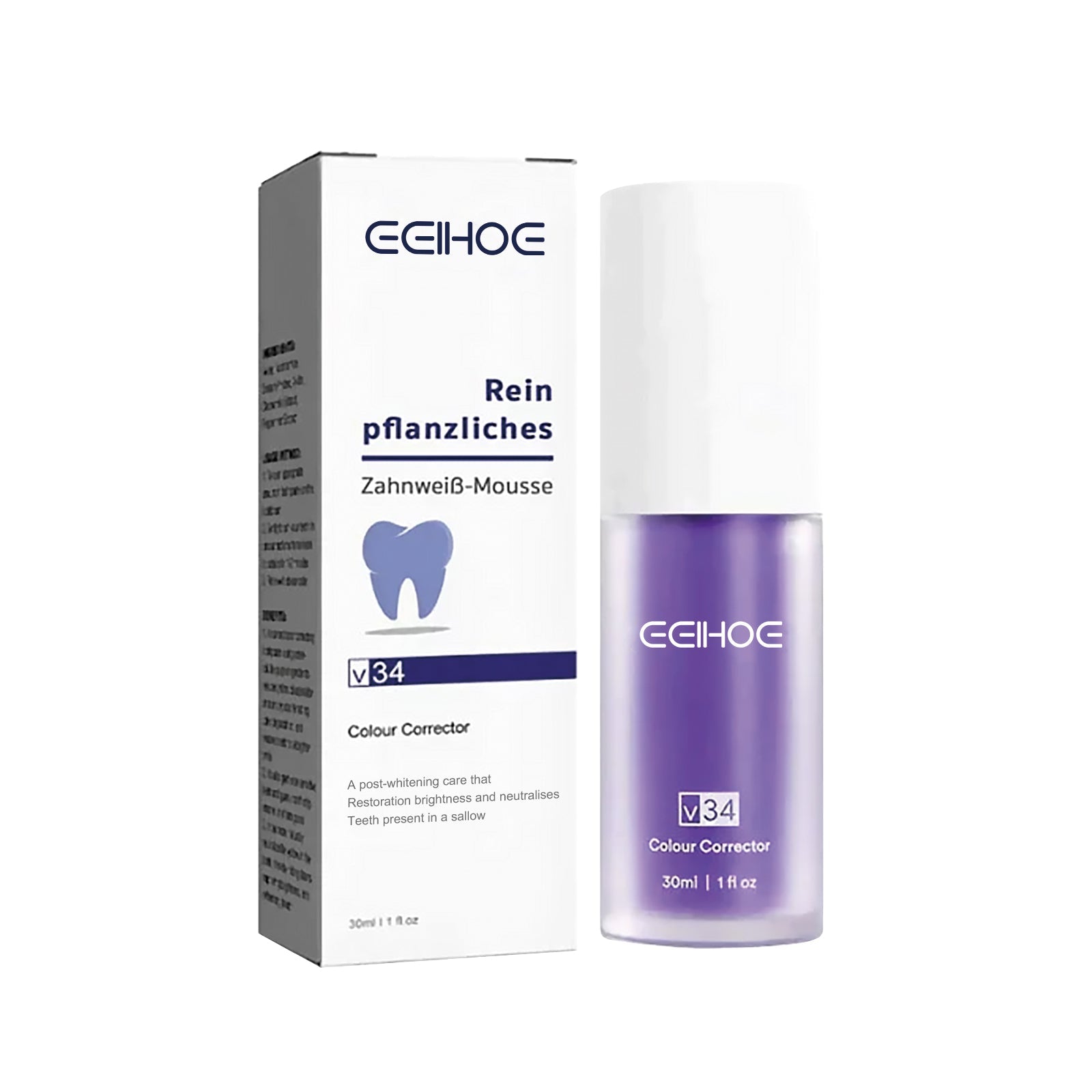 V34 Tooth Whitening Toothpaste, Clean Stains Gums Care White Teeth Oral Care Toothpaste
