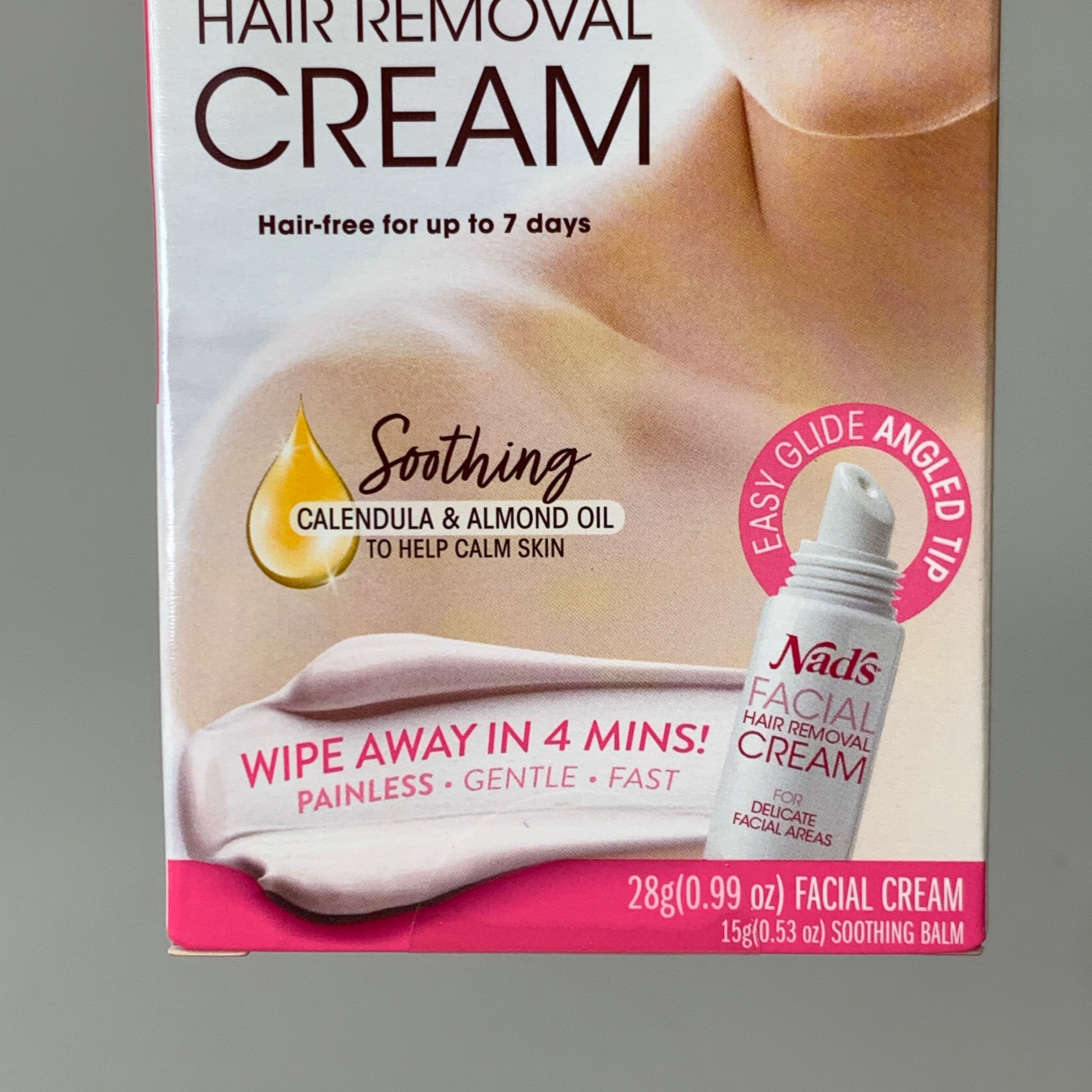 NADS 3 PK Facial Hair Removal Cream Soothing Calendula and Almond Oil 0.99oz 4446EN06