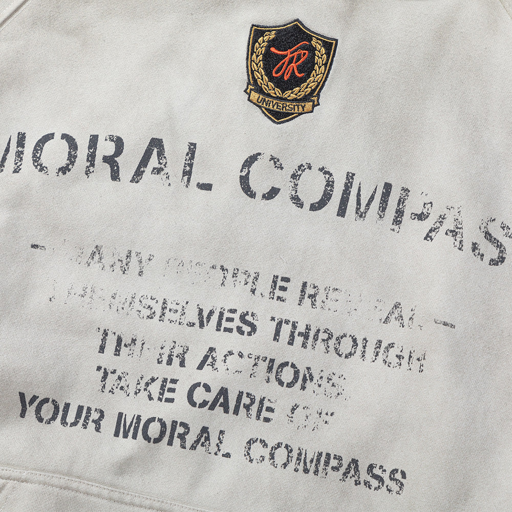 Emblem Embroidered Letter Hoodie Loose Hoodie Hoodie