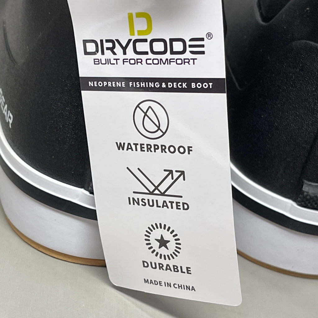 DRYCODE Deck Fishing Boots – Unisex Anti-Slip Ankle Boots Sz M 9 008-2--BK9 (New)