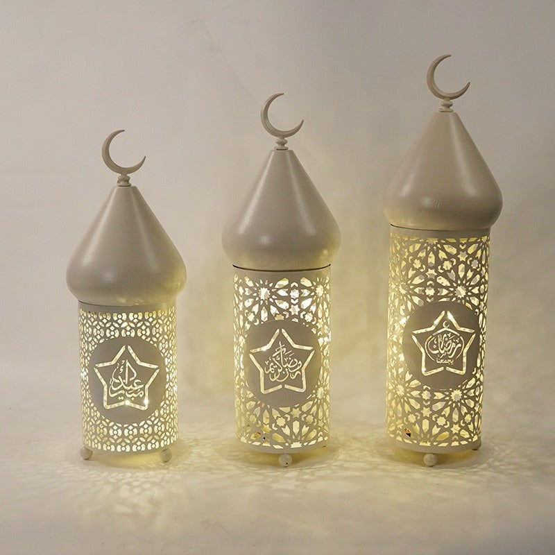 Led Lantern Eid Festival Ramadan Iron Lantern Middle East Decorative Arts And Crafts Decoration Bullet Head