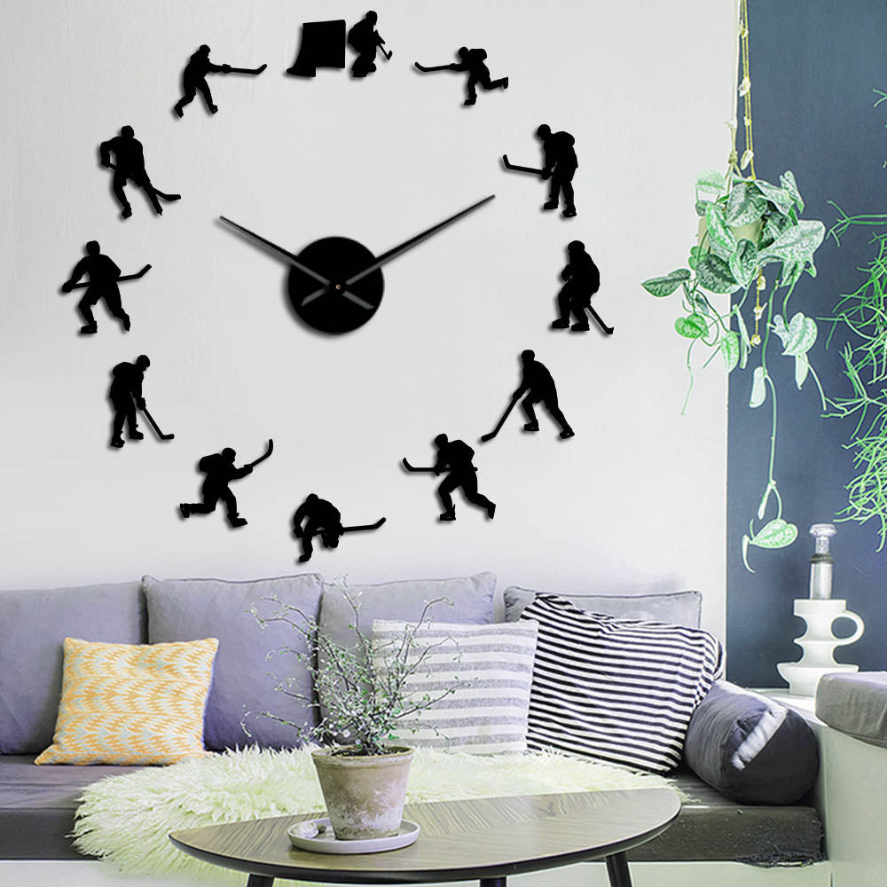 Frameless DIY Wall Clock 3D Mirror Wall Sticker