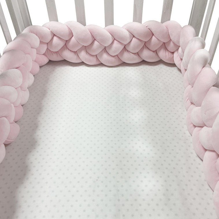 Woven baby bed surround anti-collision strip four strand Fried Dough Twists braid wrapped around the bed surround ins baby child
