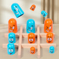 Preschool board game nesting doll face changing cross chess training intelligence parent-child interactive puzzle toy