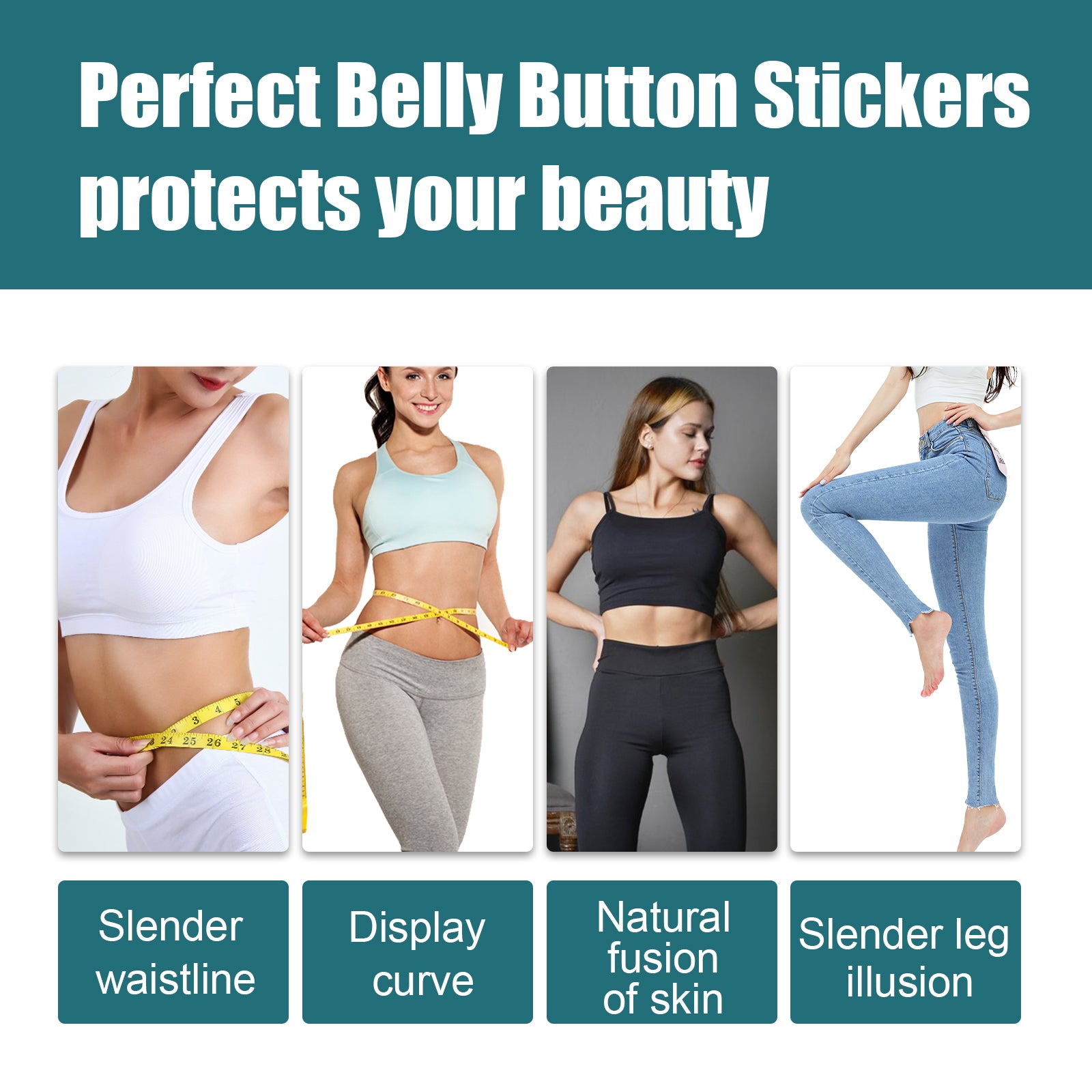 Shaped-up Belly Button Sticker, Height Beauty Body Emulates Waterproof Belly Button Sticker