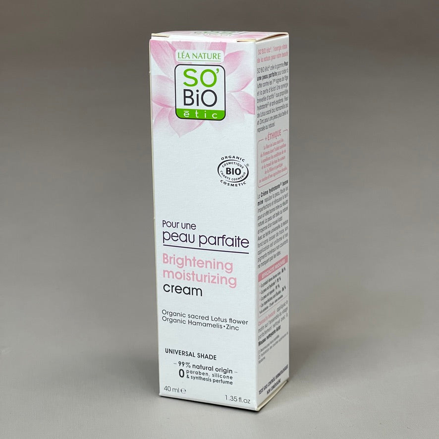 SO BIO etic Brightening Moisturizing Cream 1.35 fl oz (New)