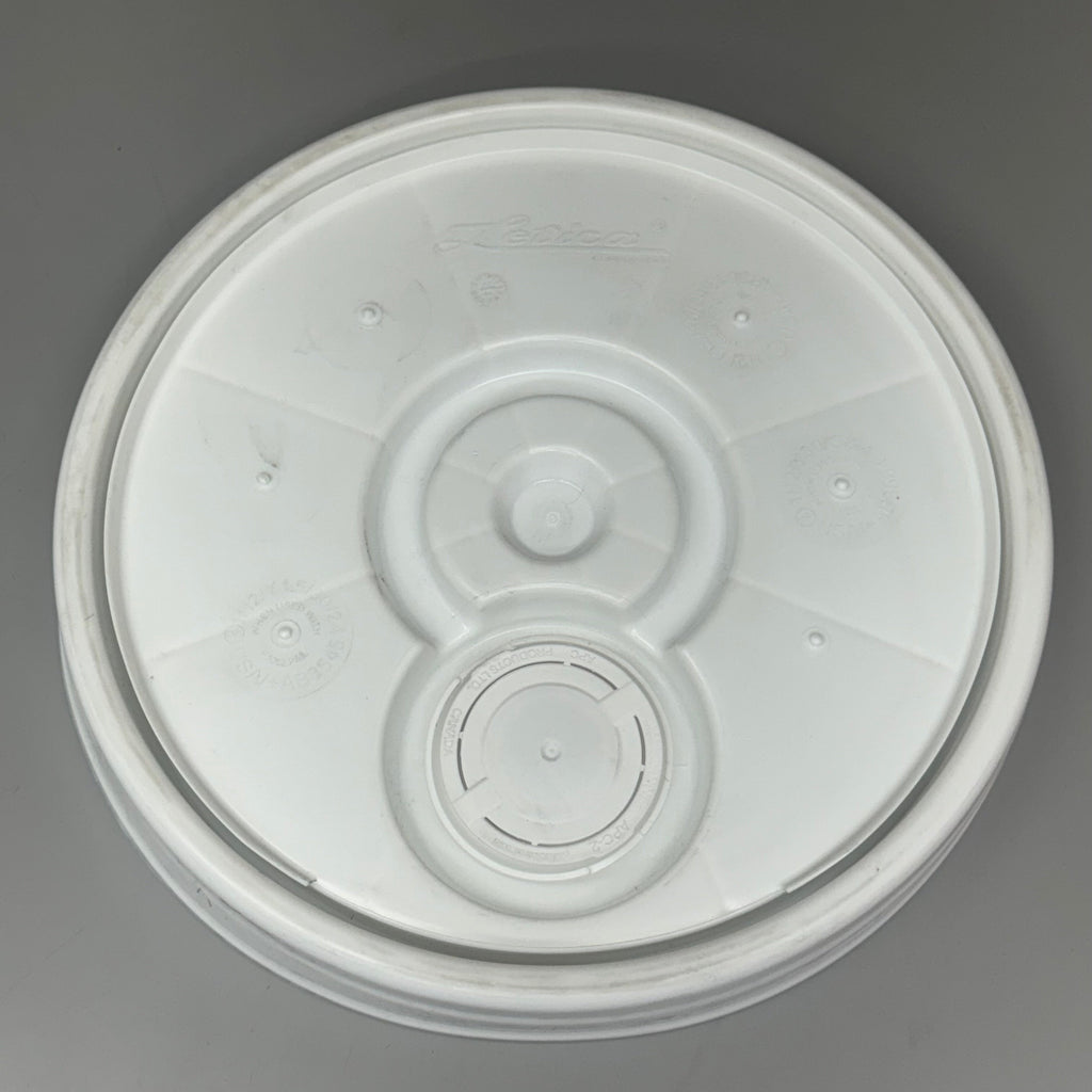LETICA Tank Bucket Caps (10 Pack) L3100 12”Dx1 1/2”H Plastic White