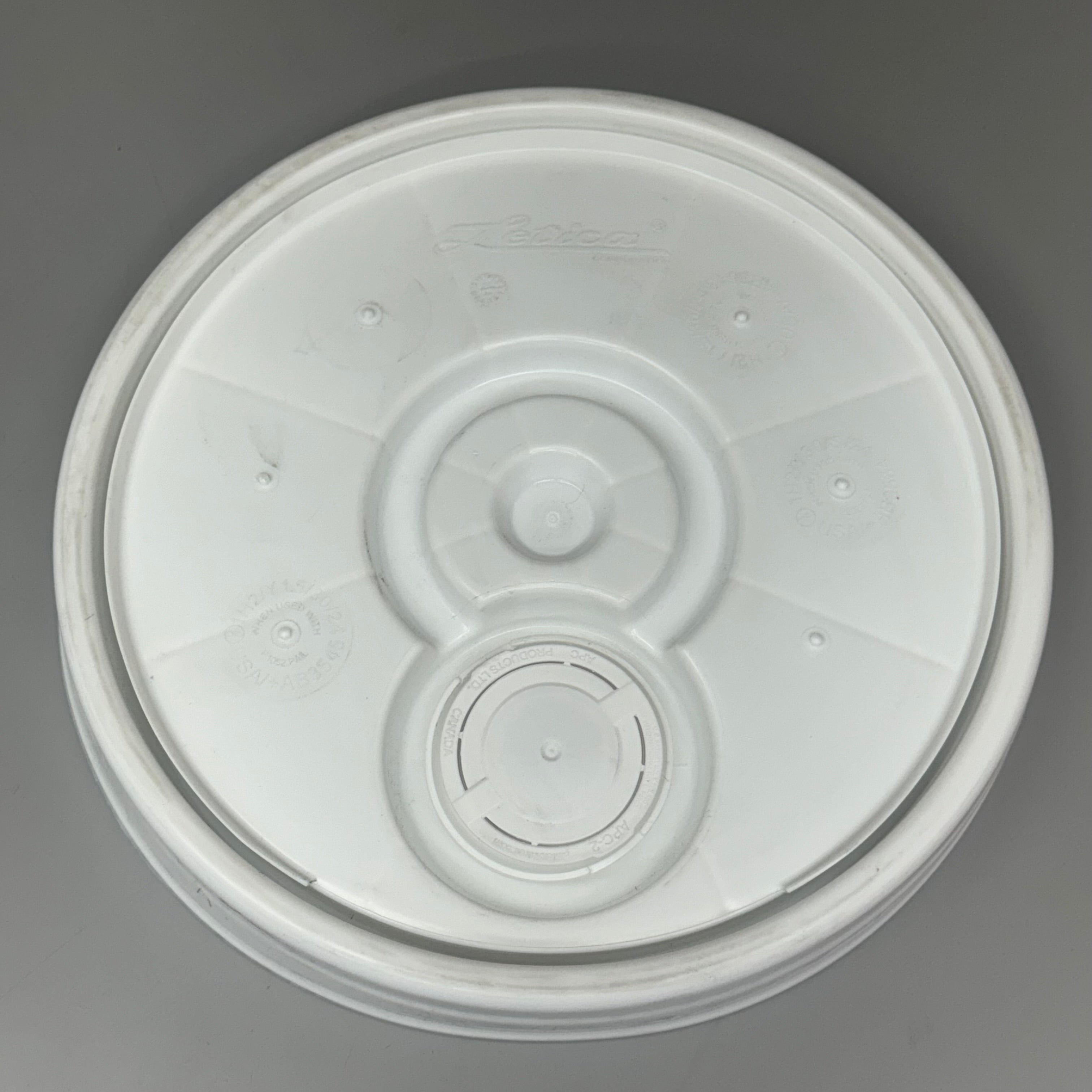 LETICA Tank Bucket Caps (10 Pack) L3100 12”Dx1 1/2”H Plastic White