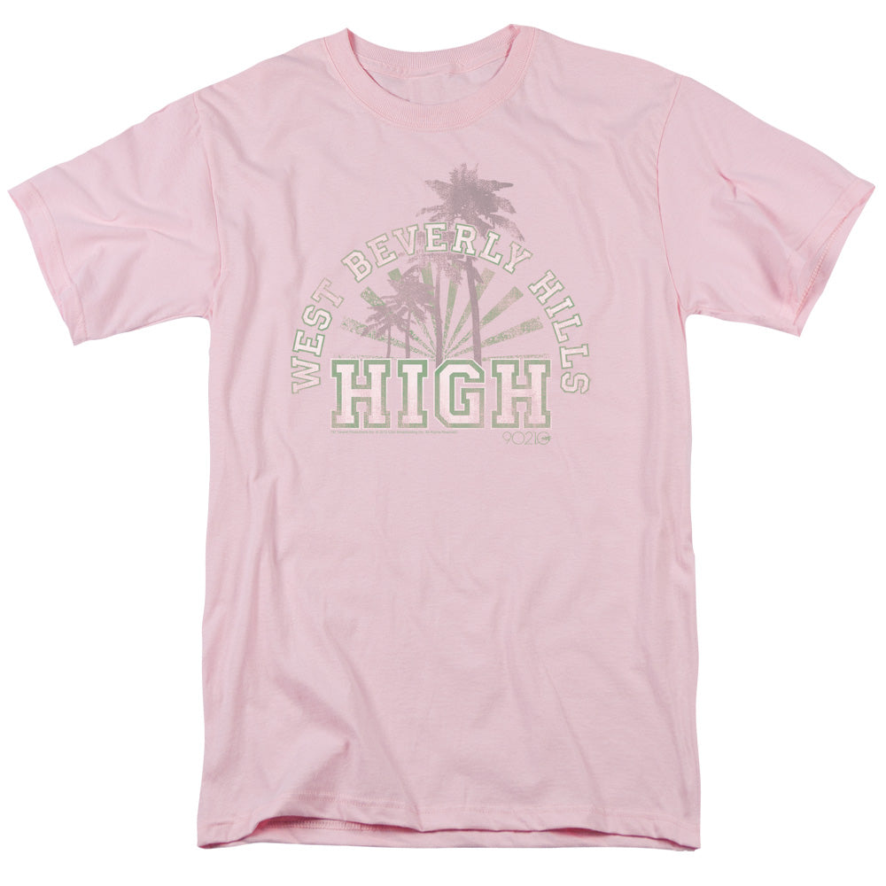 90210 West Beverly Hills High Mens T Shirt Pink Officially Licensed