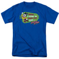 Mighty Mouse Here I Come Mens T Shirt Royal Blue Officially Licensed