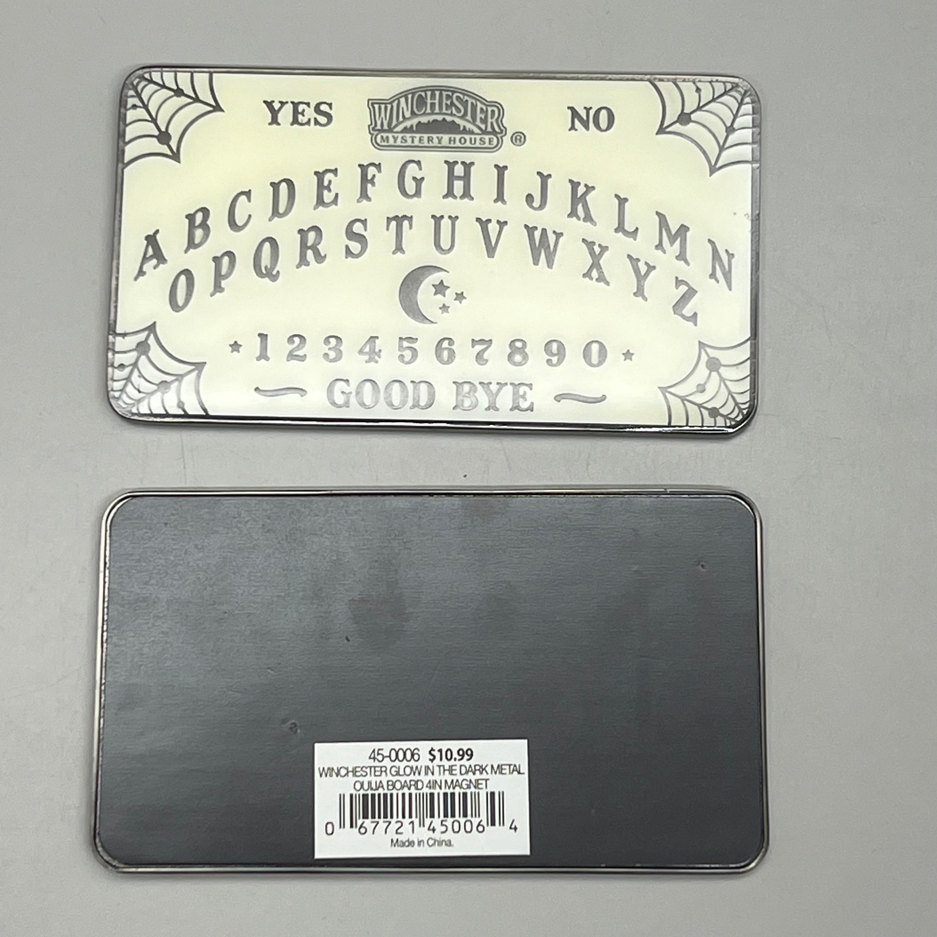 WINCHESTER MYSTERY HOUSE (2 PACK) 4in Ouija Board Glow in The Dark Metal Magnet 45-0006