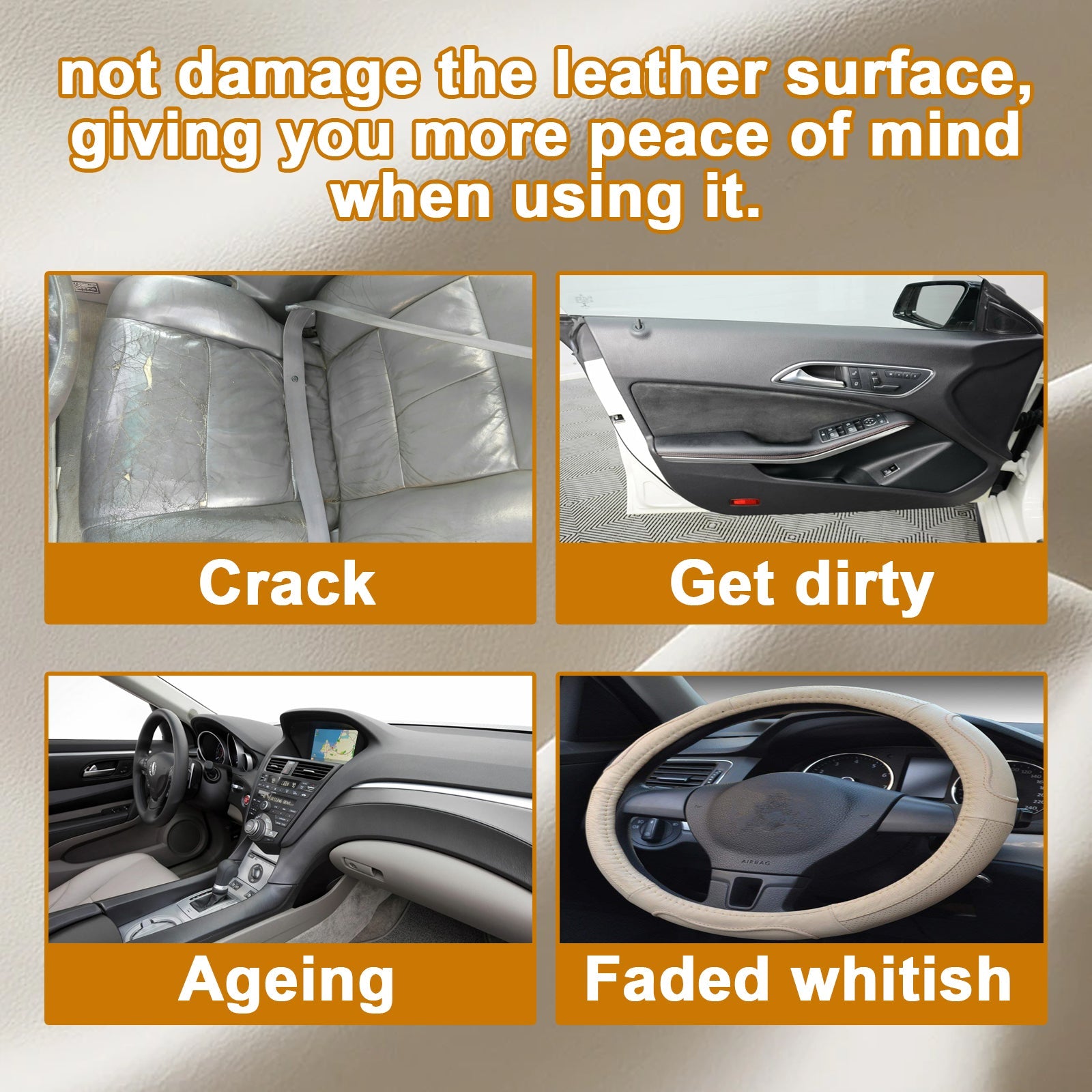 Leather Care Wax Car Seat Furniture Sofa Leather Shoes Care Refurbishment Maintenance Portable Care