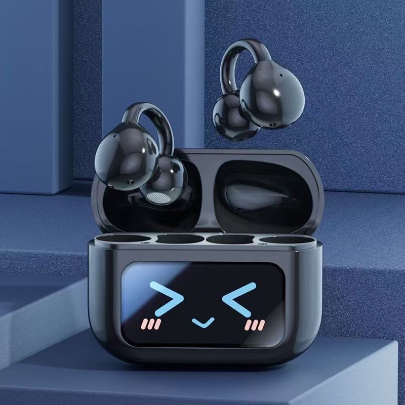 Open Ear Clip Wireless Earbuds BT 5.4 Sports Earphones Built-in Mic Fitness Headphones Waterproof Headset for Workout/Running