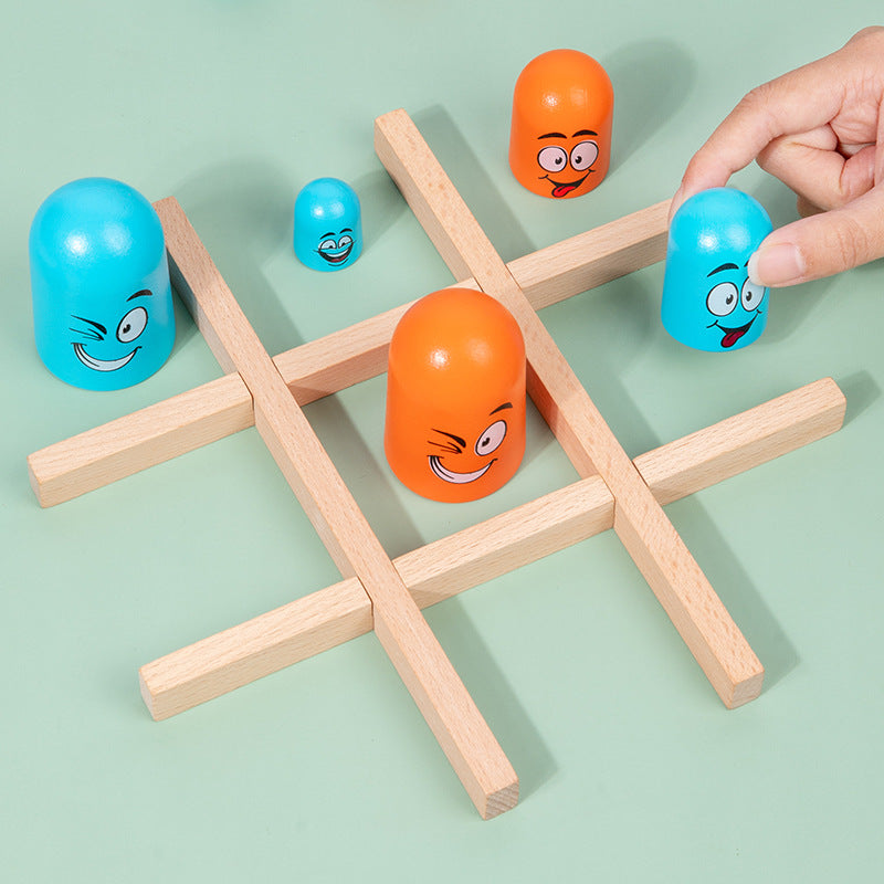 Preschool board game nesting doll face changing cross chess training intelligence parent-child interactive puzzle toy