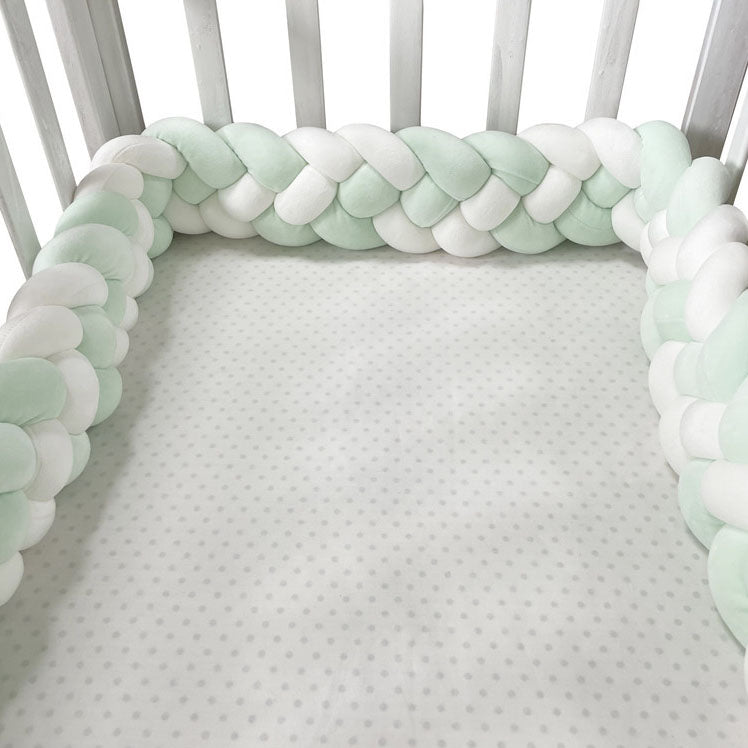 Woven baby bed surround anti-collision strip four strand Fried Dough Twists braid wrapped around the bed surround ins baby child