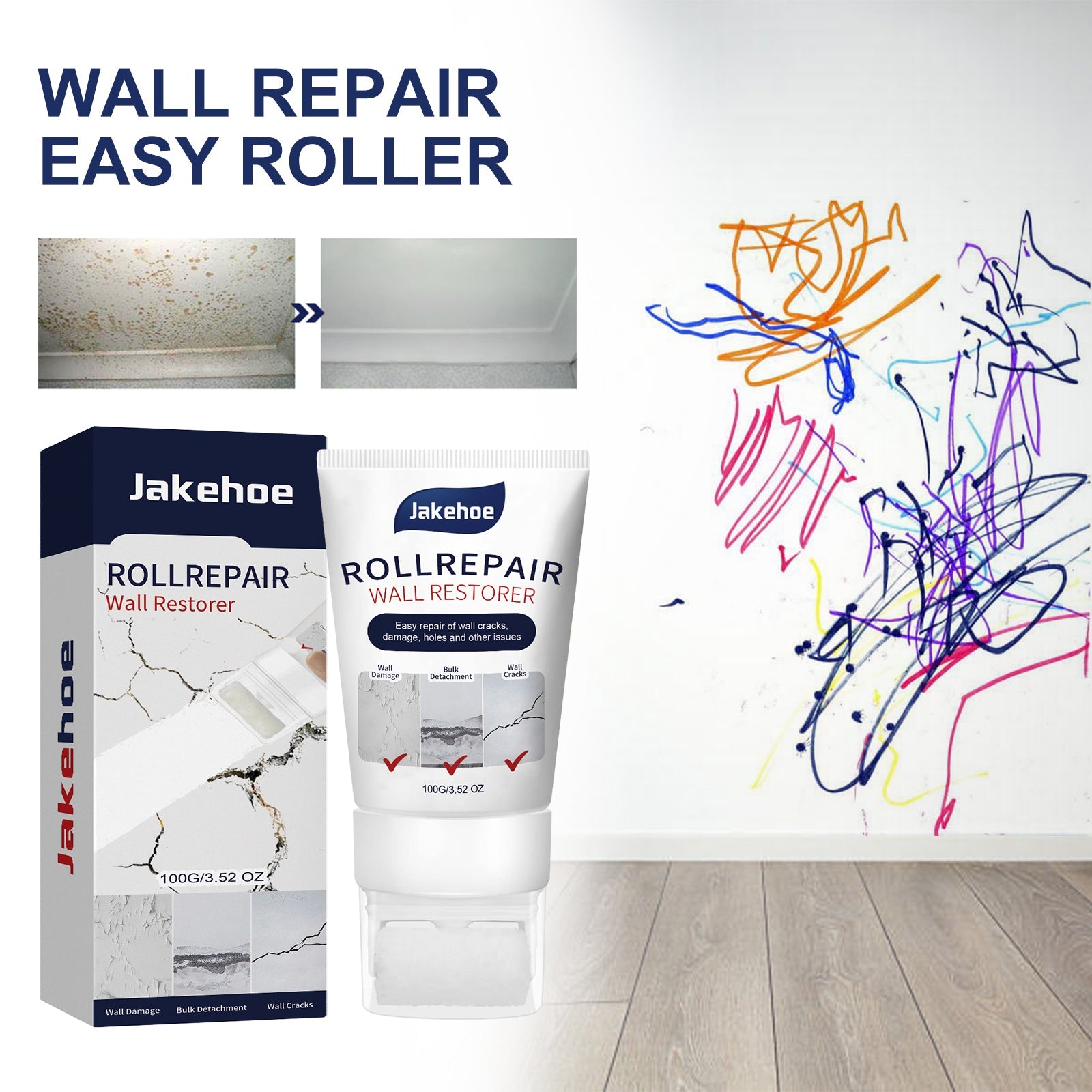 Wall Repair Paste Household White Wall Renovation Repair Paste Moisture Resistant Mildew Waterproof Interior Wall Repair