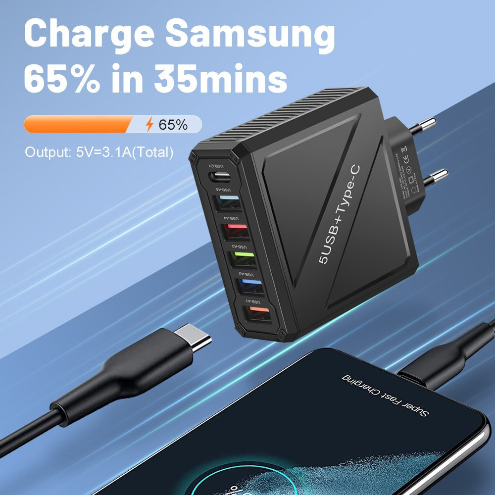 5USB Charger mobile phone charger charging head
