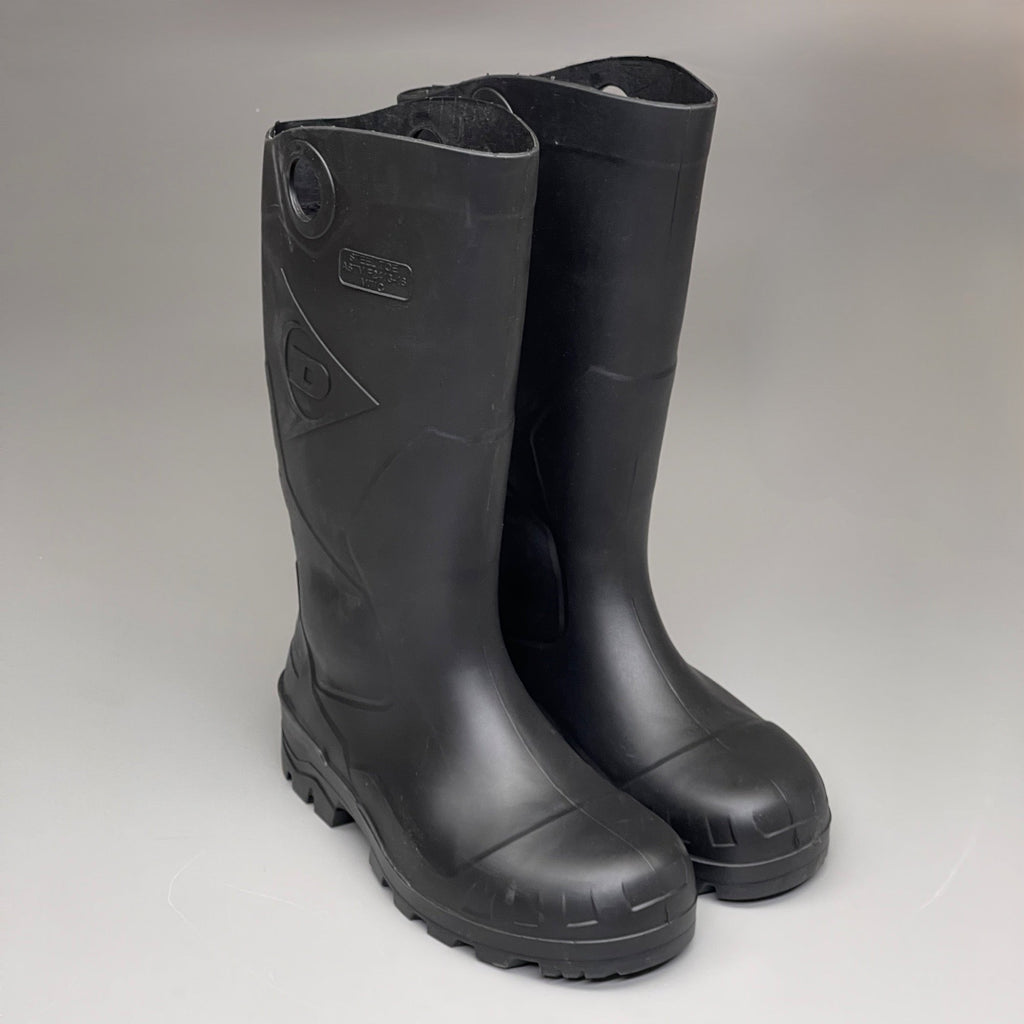 DUNLOP Steel Toe Safety Boots Waterproof Black Sz M 8 W 10 #86776