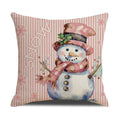 Pink Dog Christmas Snowman Pillow Cover Amazon Home Sofa Cushion Cover Holiday Pillow