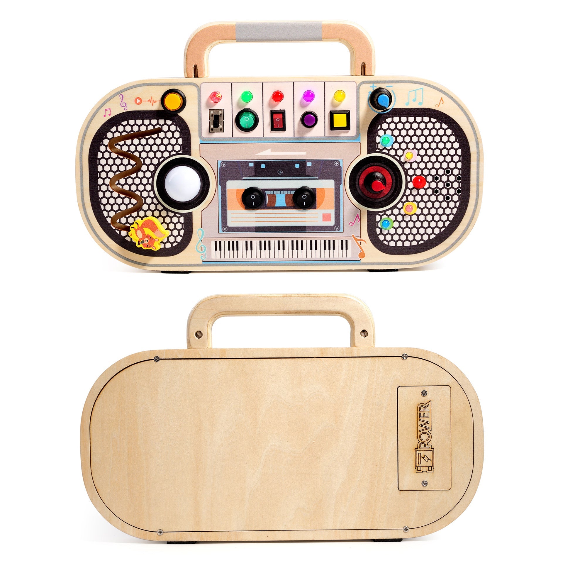 Children's wooden early education toys, switches, circuit recorders, busy boards, enlightenment, hands-on cognition, new LED lights
