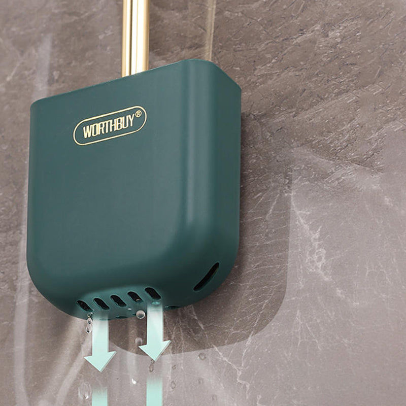 Luxury Toilet Brush Wall Mounted Holder Silicone Flat Head Cleaning Brush Corner Gap Cleaner