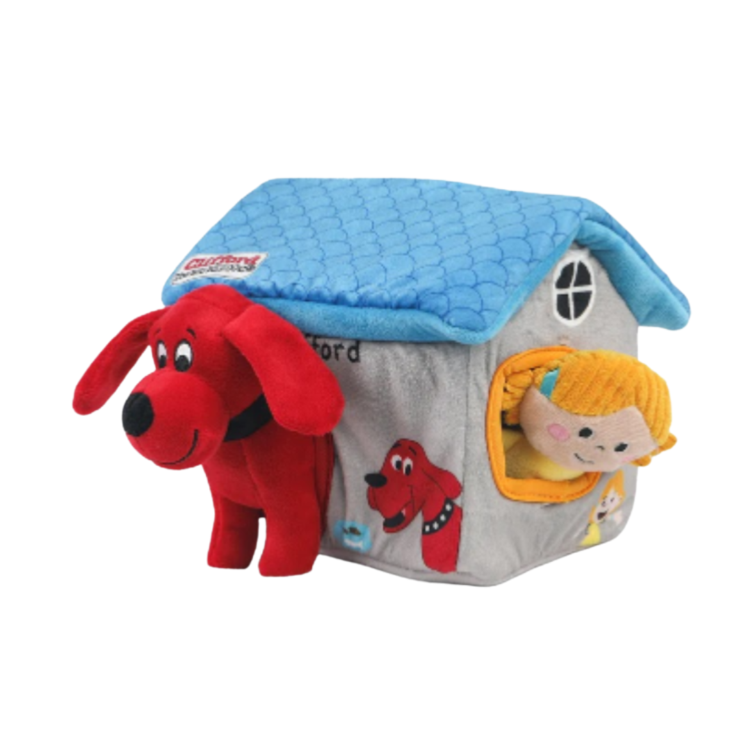 Clifford Cozy House Puzzle Plush Pet Toy 7.9in