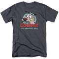 Courage The Cowardly Dog Courage Mens T Shirt Charcoal Officially Licensed