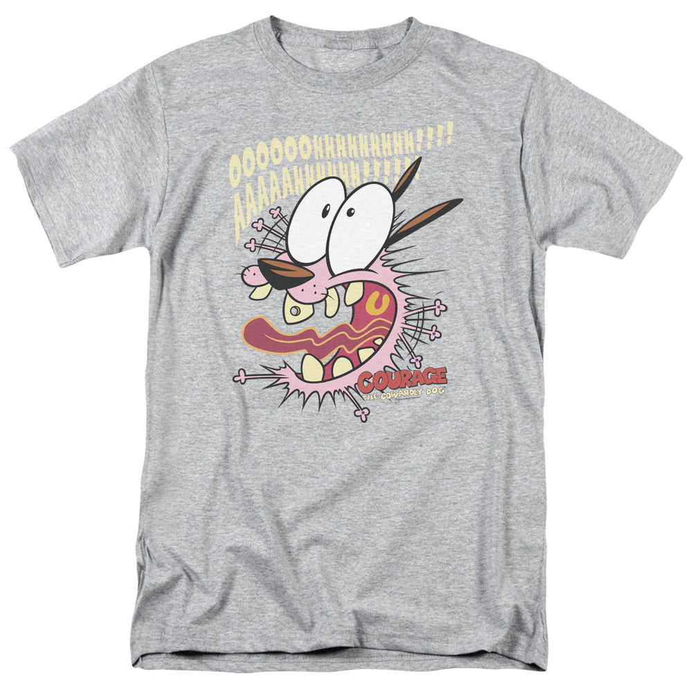 Courage The Cowardly Dog Scaredy Dog Mens T Shirt Athletic Heather Officially Licensed