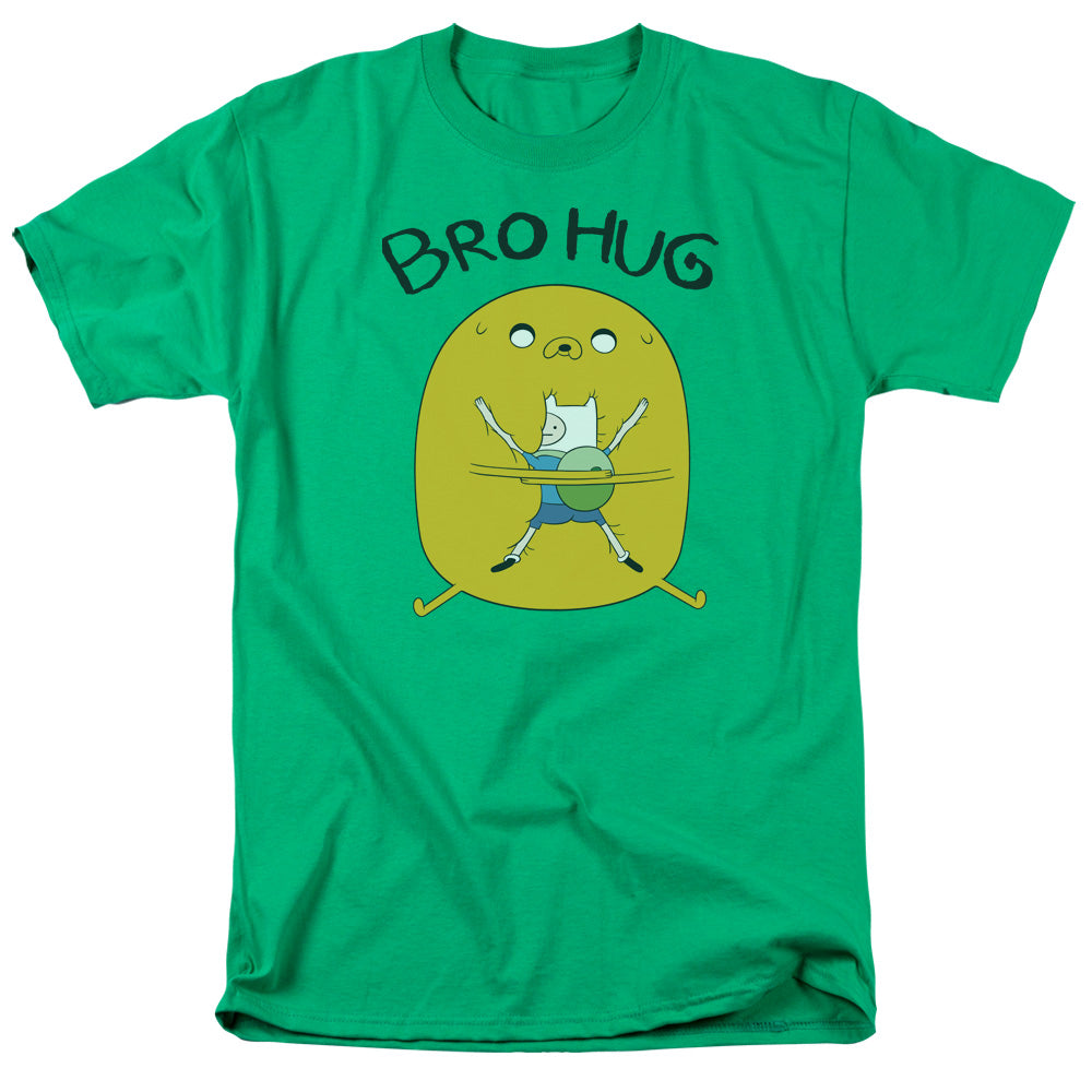 Adventure Time Bro Hug Mens T Shirt Kelly Green Officially Licensed
