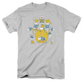 Adventure Time Finn&Jake Group Mens T Shirt Silver Officially Licensed